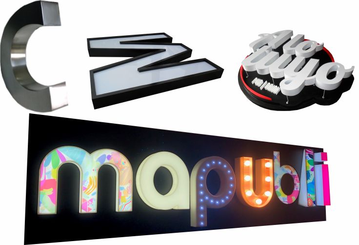 LETRAS-CORPOREAS-LUMILET-PÒKLYFAN-CERTASDEACERO-LETRAS DE CHAPA